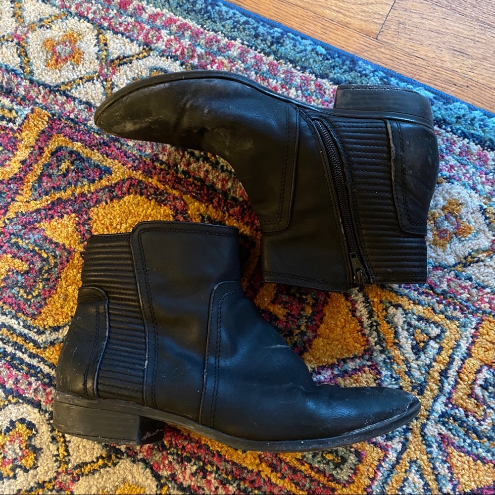 Black ankle boots